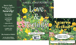 Nature's Method is an interactive Book and CD-ROM containing detailed explanations of the Ovulation Method: Natural vs. Artificial - a video explaining the benefits of Natural Family Planning and the negative physical and emotional effects of artificial birth control; Family of the Americas' documentary; a scientific section containing data supporting the Ovulation Method; and the Charting Coach, the ability to electronically follow the Ovulation Method and chart one's cycle on computer.
