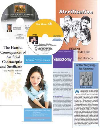 One More Soul's Sterilization Reversal Packet contains materials for understanding the issues of sterilization and sterilization reversal and for encouraging sterilized couples to seek a reversal. A $27.85 value.