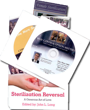 Materials for understanding the issues of sterilization and sterilization reversal and for encouraging sterilized couples to seek a reversal.